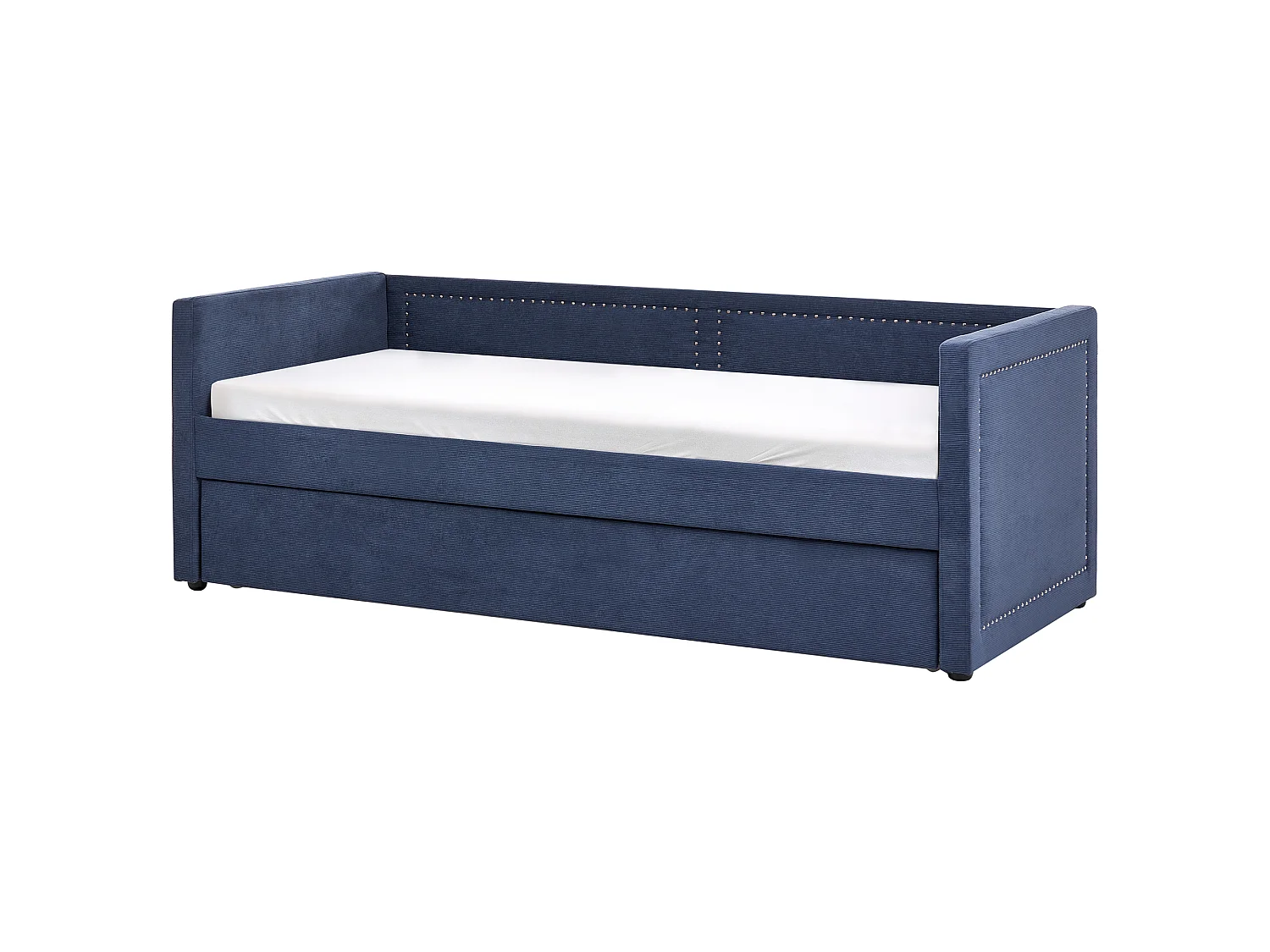 Onderschuifbed Corduroy MIMIZAN 90 x 200 cm Marineblauw