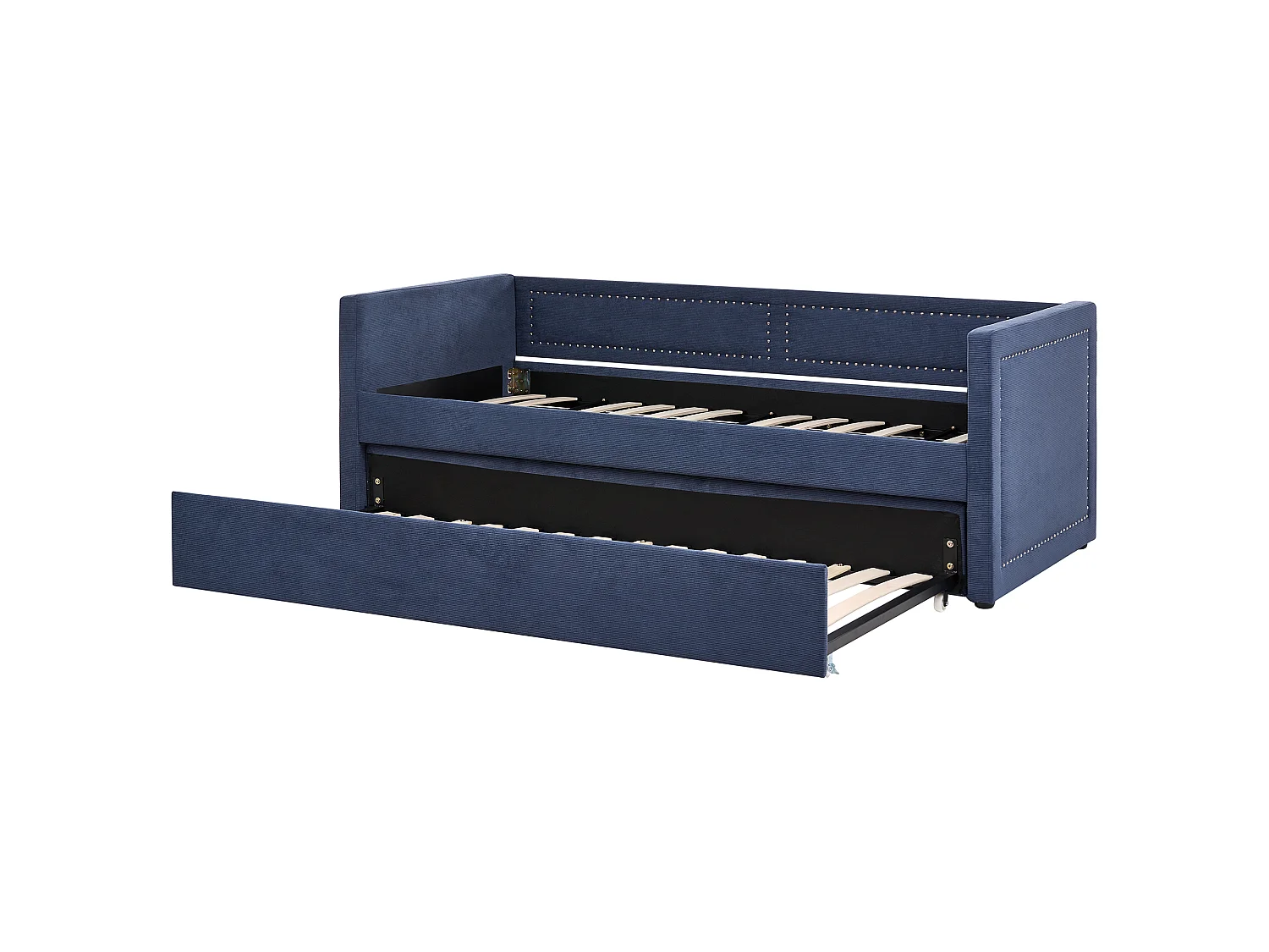 Onderschuifbed Corduroy MIMIZAN 90 x 200 cm Marineblauw
