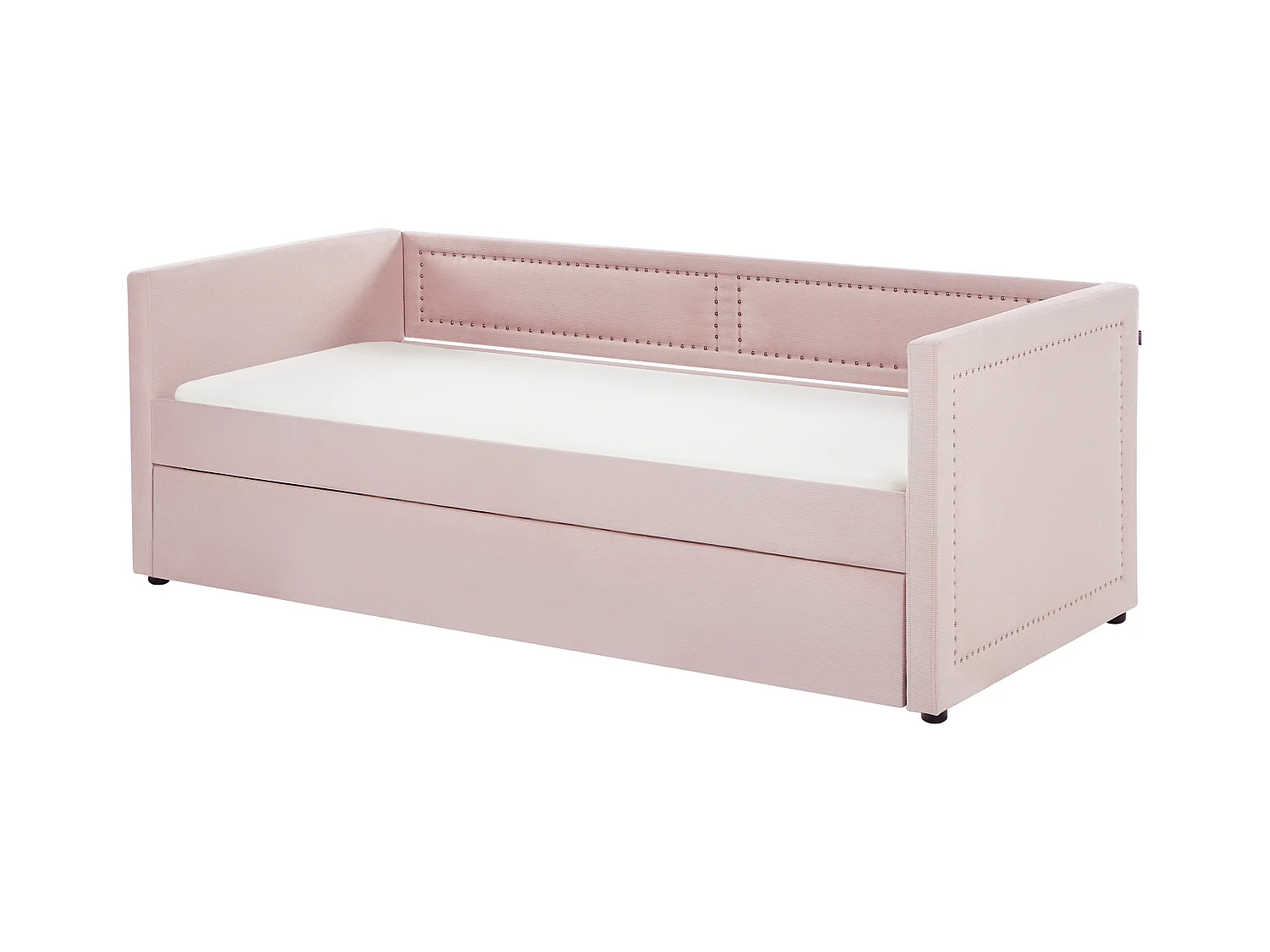 Onderschuifbed Corduroy MIMIZAN 90 x 200 cm Pastelroze