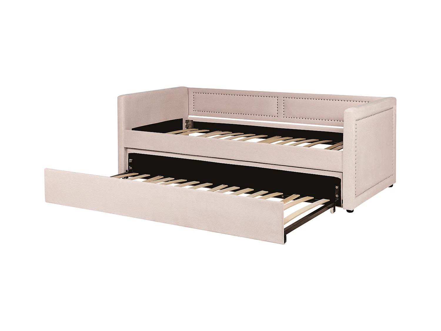 Onderschuifbed Corduroy MIMIZAN 90 x 200 cm Pastelroze