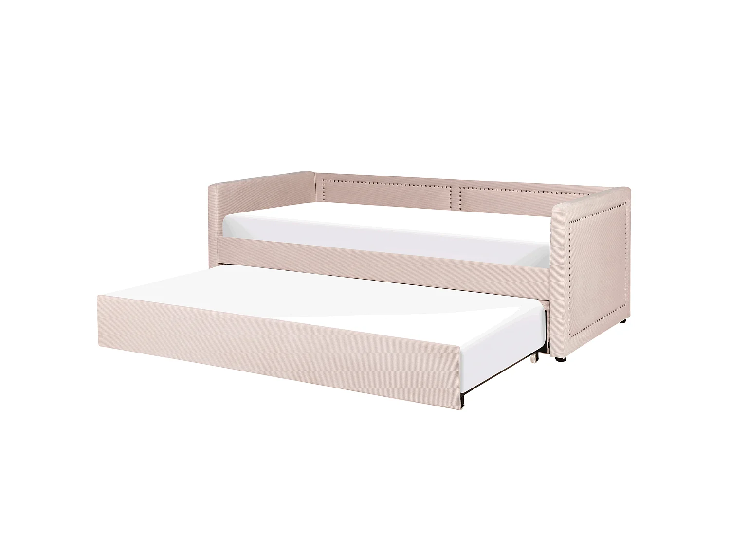 Onderschuifbed Corduroy MIMIZAN 90 x 200 cm Pastelroze