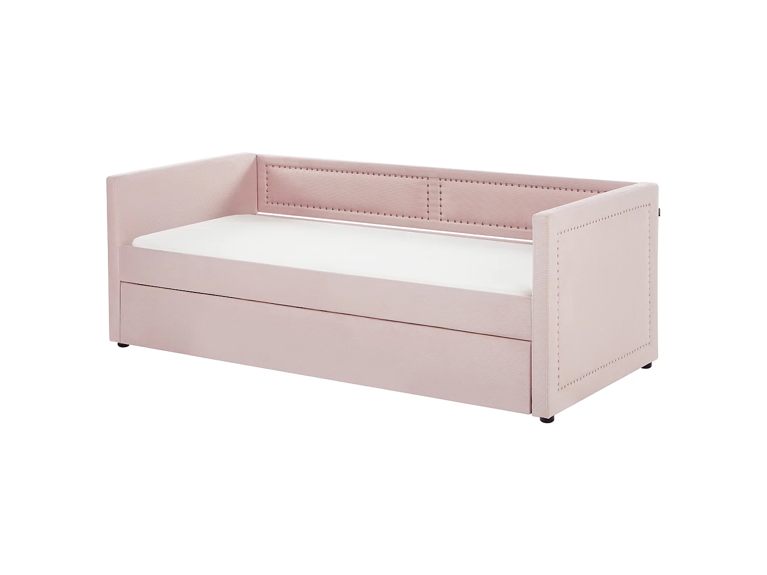 Onderschuifbed Corduroy MIMIZAN 90 x 200 cm Pastelroze