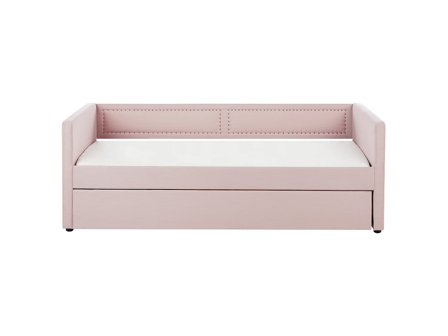 Onderschuifbed Corduroy MIMIZAN 90 x 200 cm Pastelroze