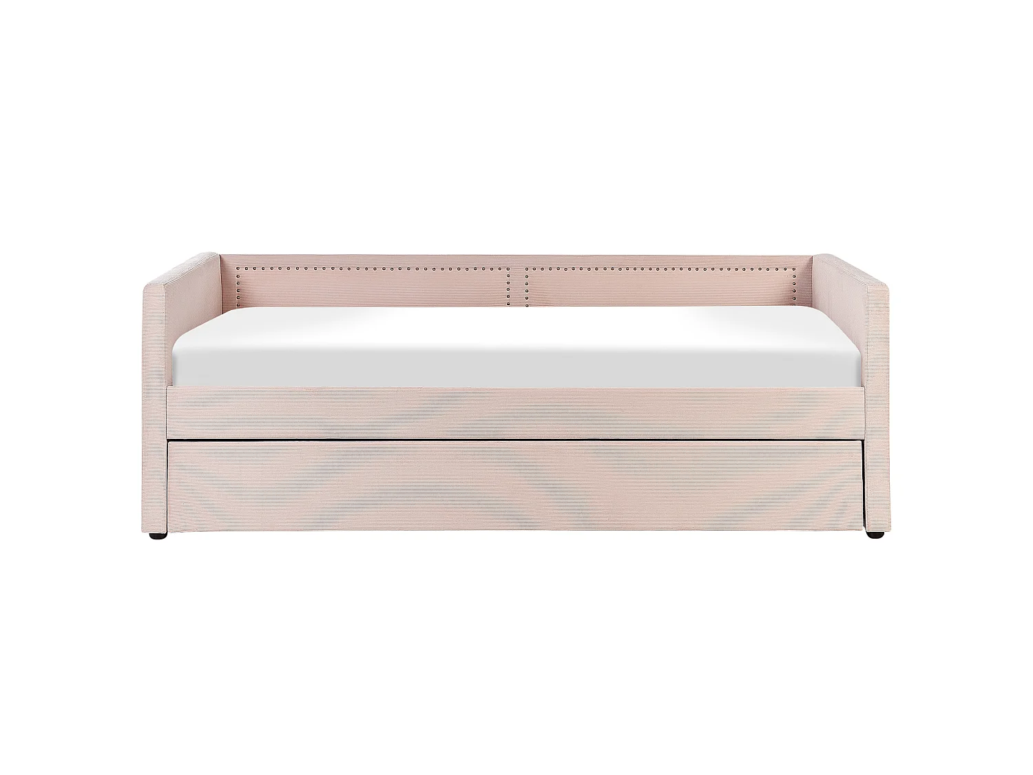 Onderschuifbed Corduroy MIMIZAN 90 x 200 cm Pastelroze