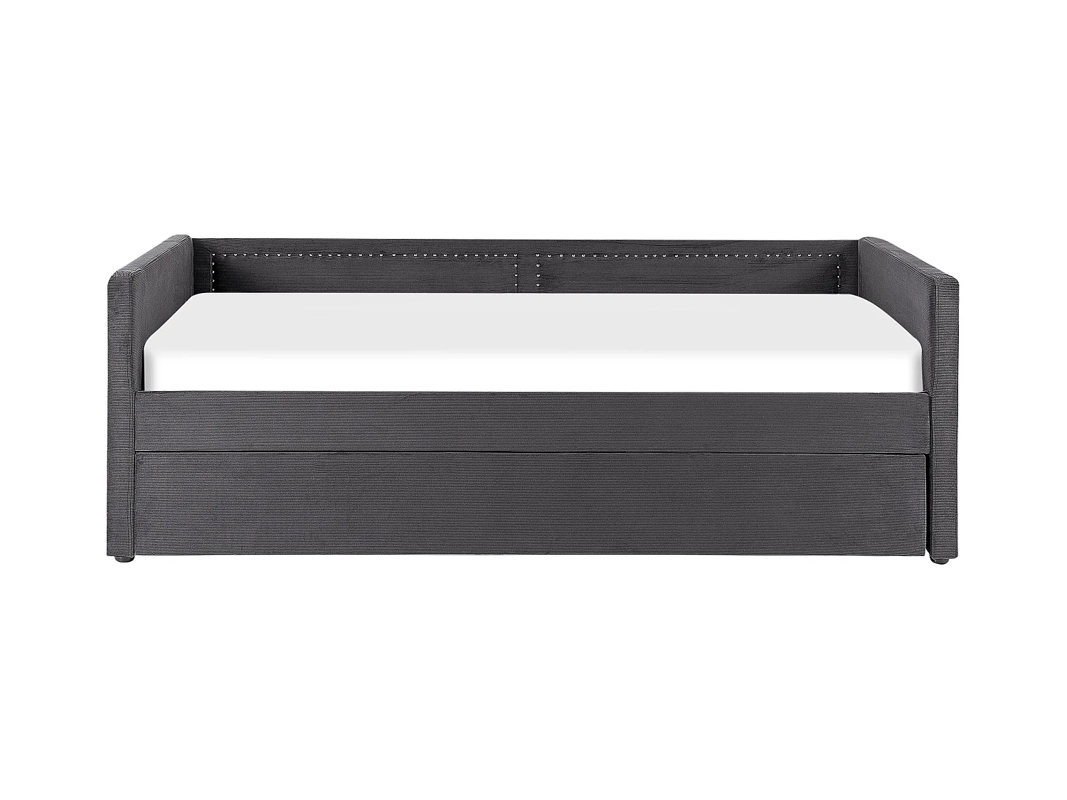 Platzsparendes Tagesbett Cord in Grau 90 x 200 cm mit Lattenrost Mimizan