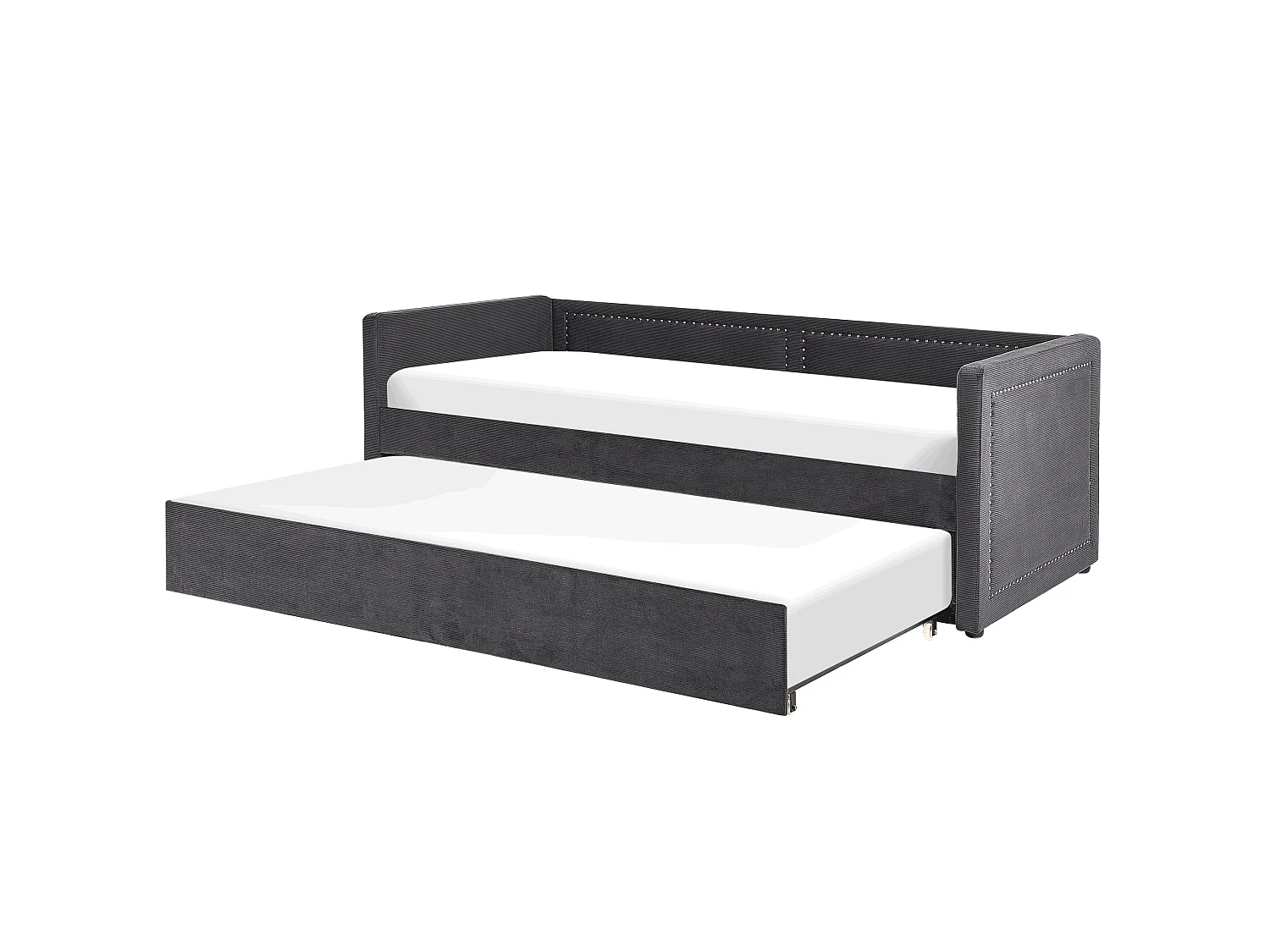 Onderschuifbed Corduroy MIMIZAN 90 x 200 cm Donkergrijs