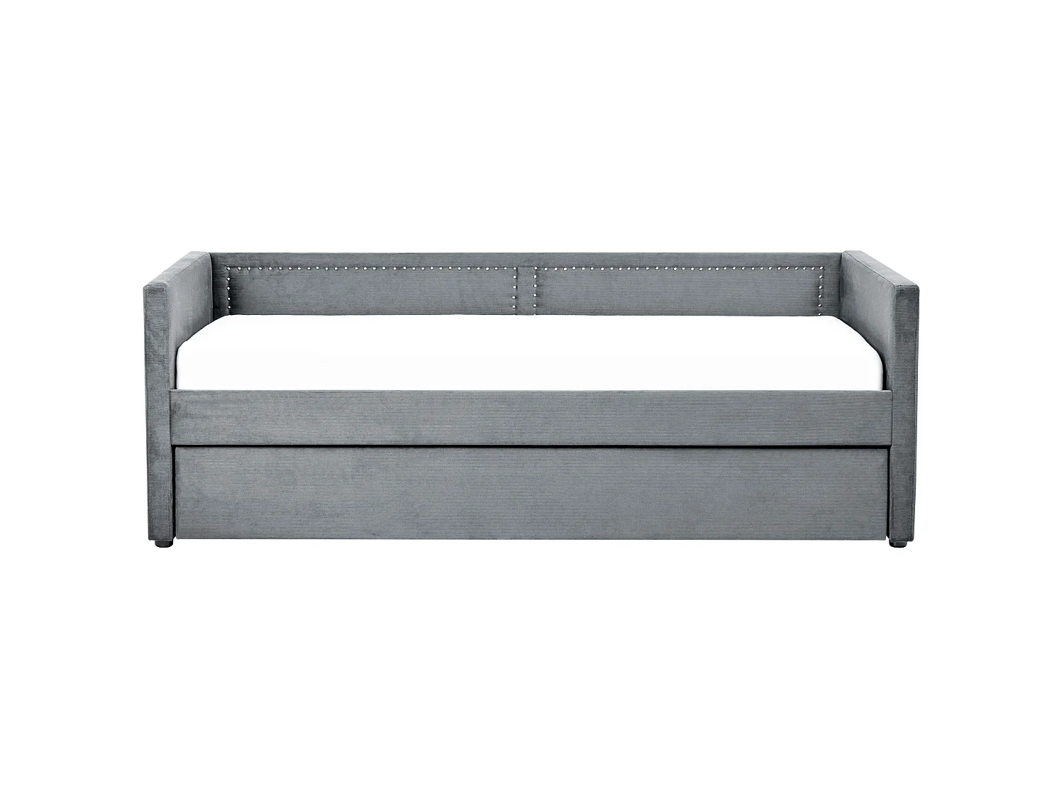 Onderschuifbed Corduroy MIMIZAN 90 x 200 cm Donkergrijs