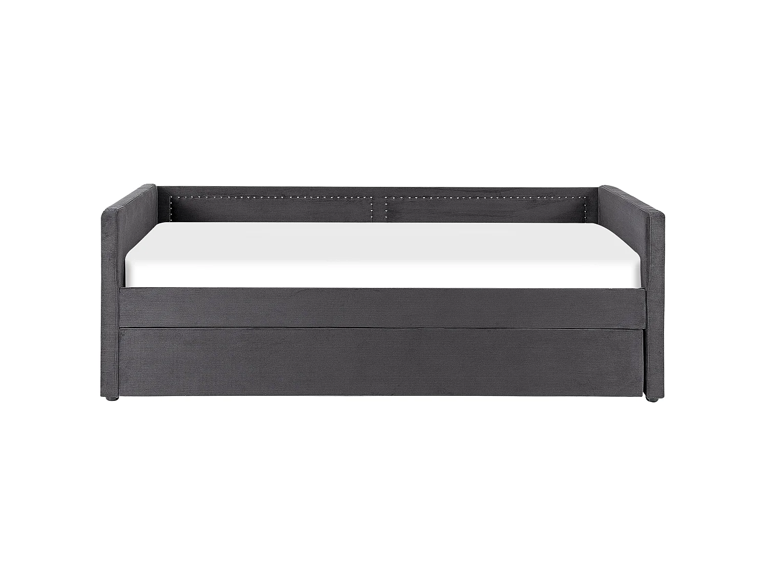 Onderschuifbed Corduroy MIMIZAN 90 x 200 cm Donkergrijs