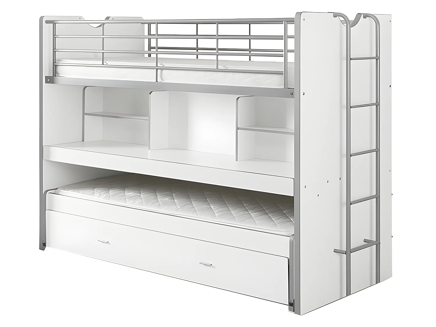 Lit Mezzanine "Bonny" 90x200cm Blanc