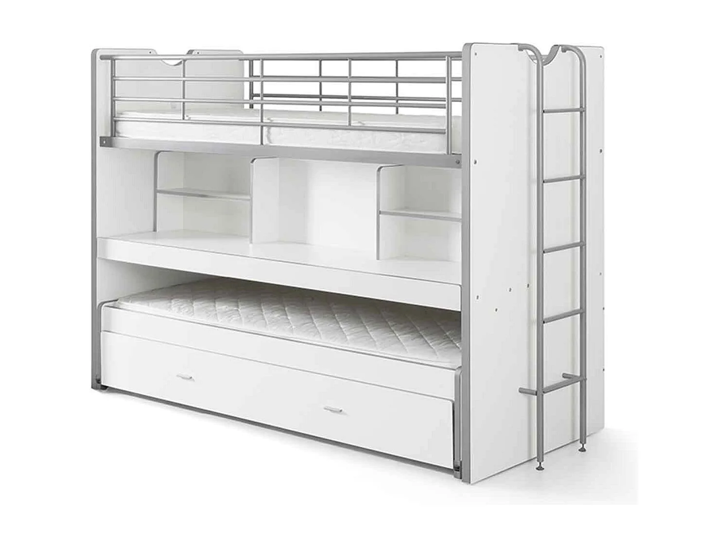 Lit Mezzanine "Bonny" 90x200cm Blanc