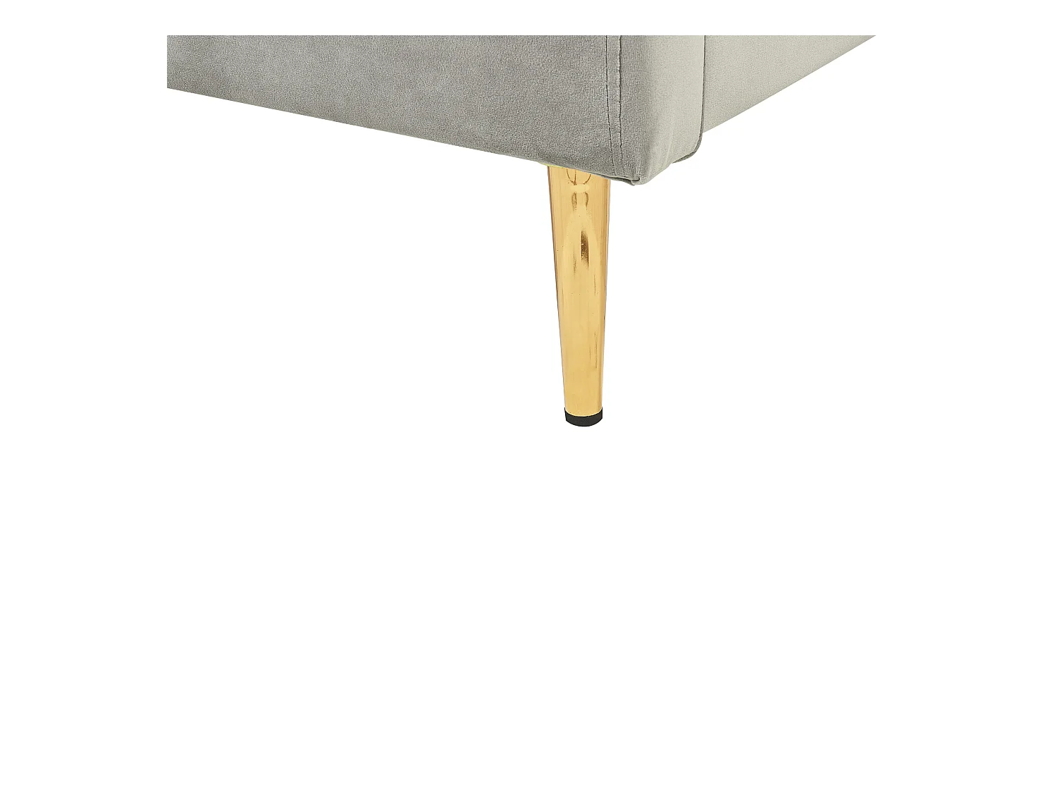 Lit avec sommier Velours CHALEIX 140 x 200 cm Gris clair