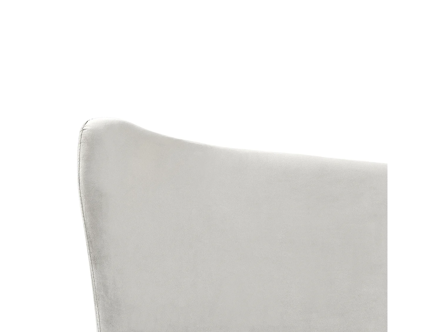 Lit avec sommier Velours CHALEIX 140 x 200 cm Gris clair