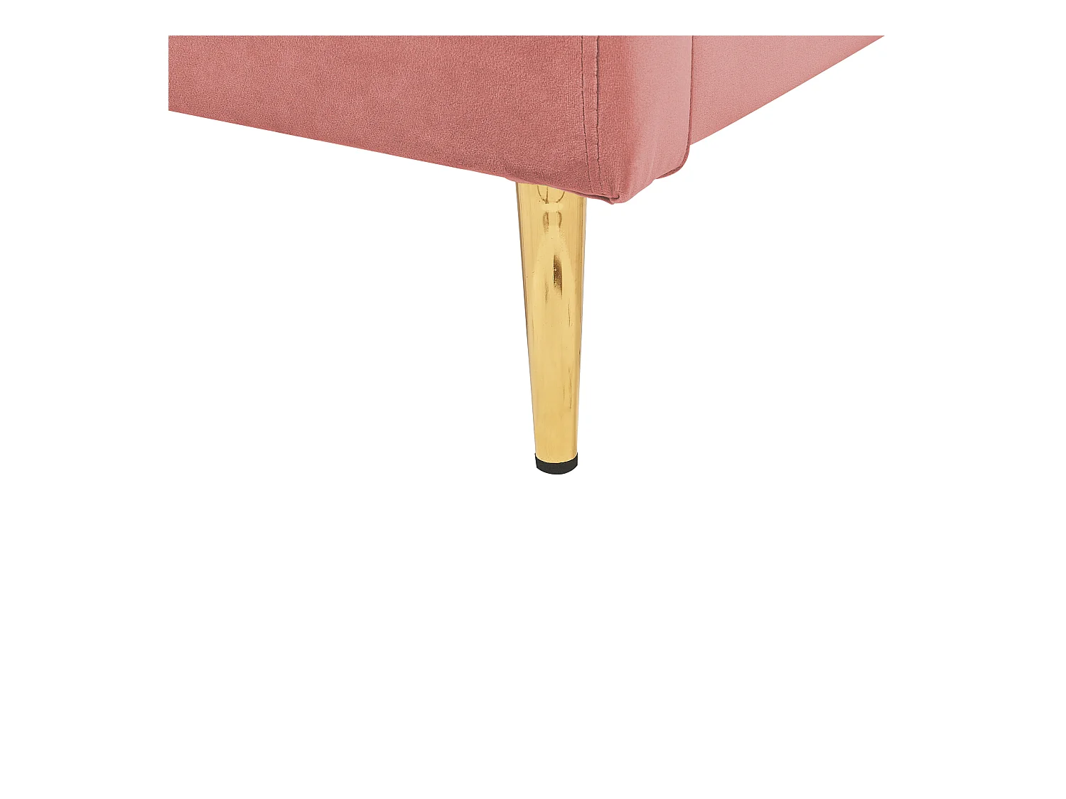 Lit avec sommier Velours CHALEIX 140 x 200 cm Rose pêche