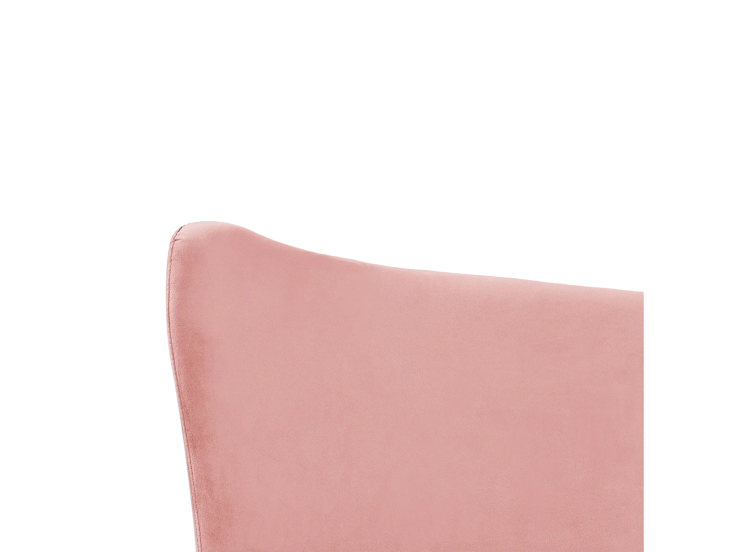 Lit avec sommier Velours CHALEIX 140 x 200 cm Rose pêche