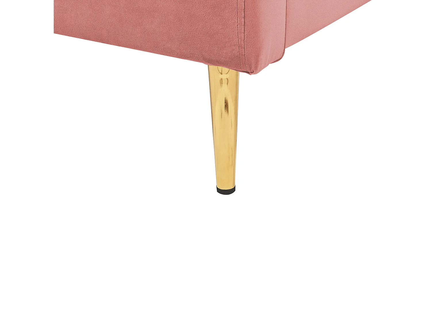 Lit avec sommier Velours CHALEIX 140 x 200 cm Rose pêche