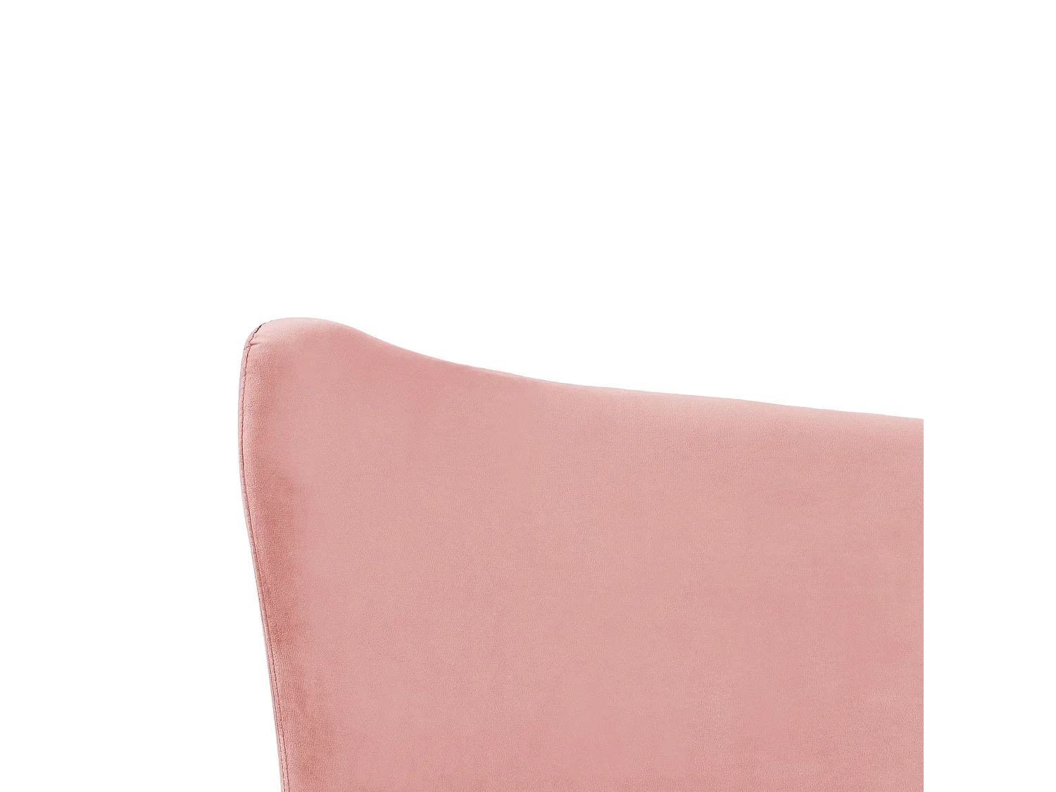 Lit avec sommier Velours CHALEIX 140 x 200 cm Rose pêche