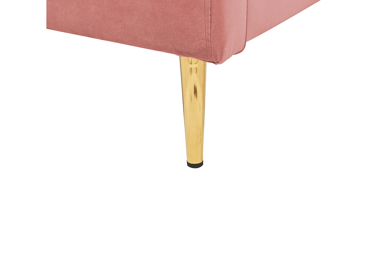 Lit avec sommier Velours CHALEIX 140 x 200 cm Rose pêche