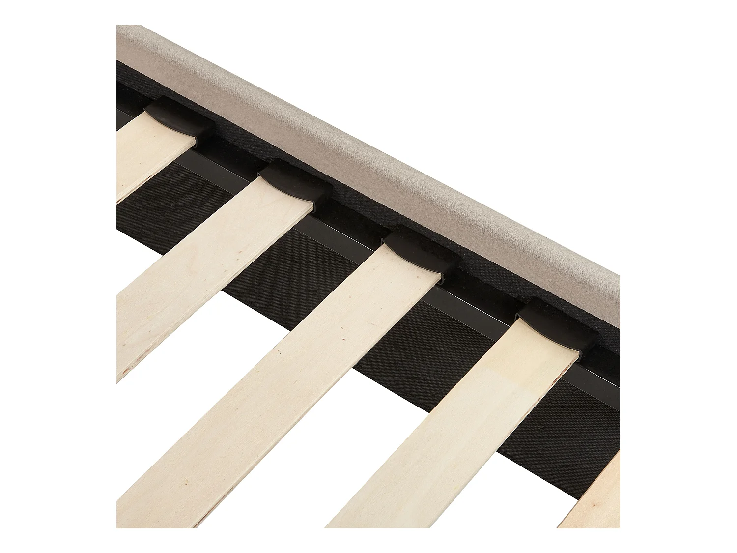 Lit avec sommier Velours CHALEIX 140 x 200 cm Taupe