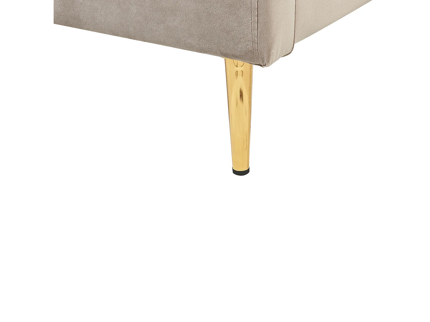 Lit avec sommier Velours CHALEIX 140 x 200 cm Taupe