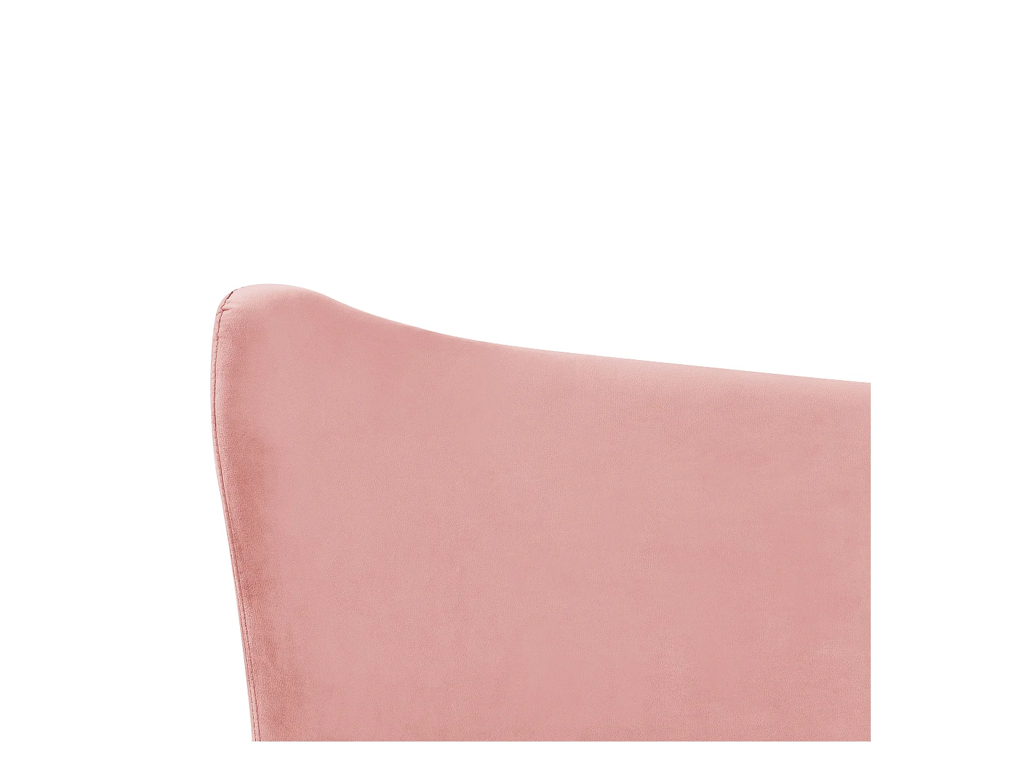 Lit avec sommier Velours CHALEIX 160 x 200 cm Rose pêche