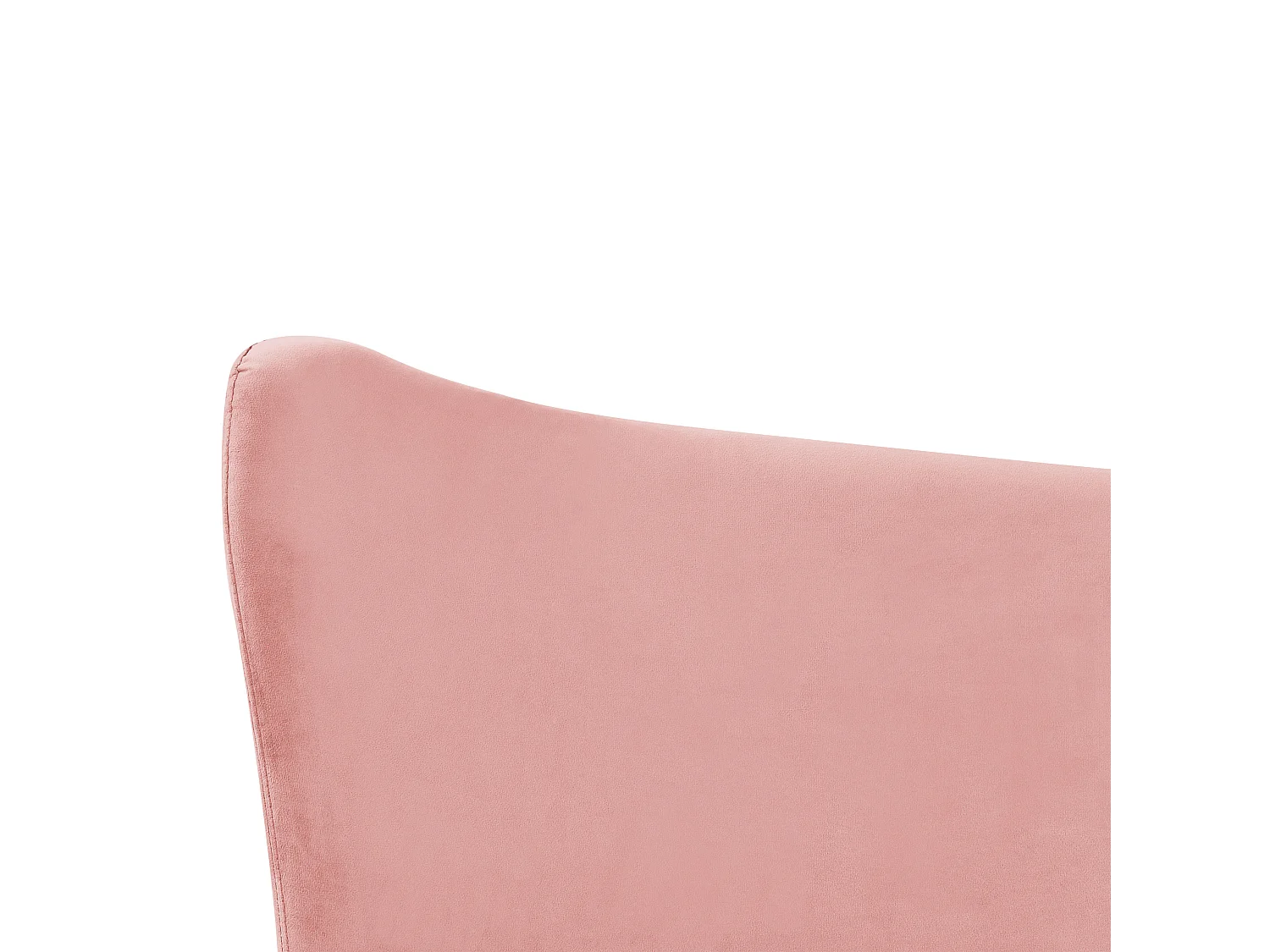 Polsterbett Samt rosa 160 x 200 cm mit goldenen Metallbeinen modern Chaleix