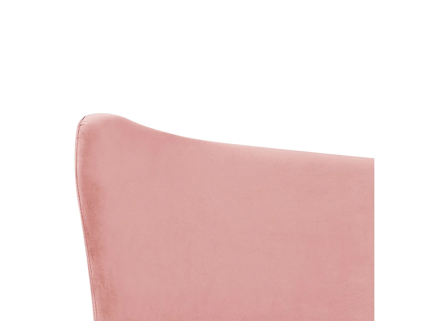 Lit avec sommier Velours CHALEIX 160 x 200 cm Rose pêche