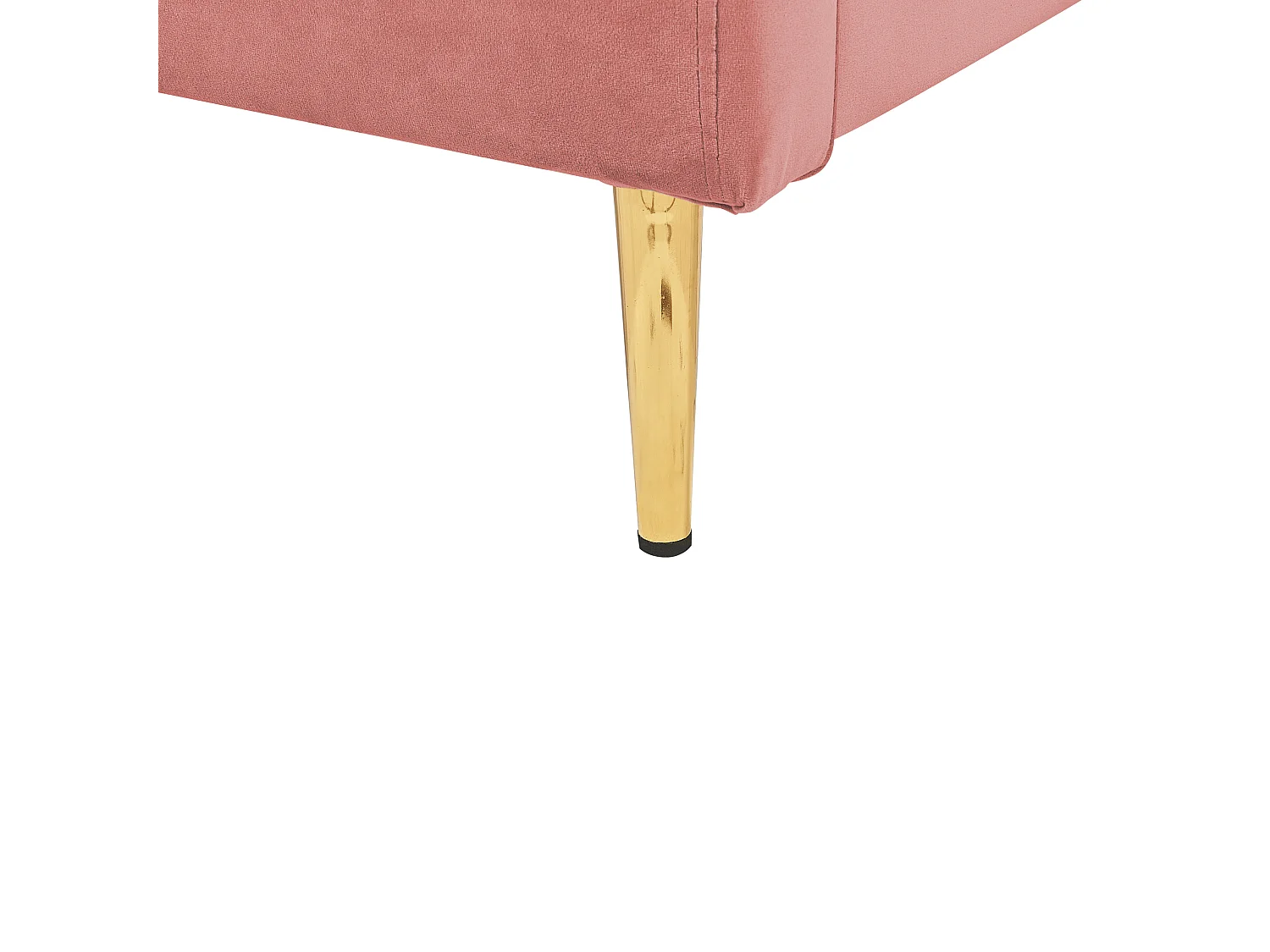 Lit avec sommier Velours CHALEIX 160 x 200 cm Rose pêche