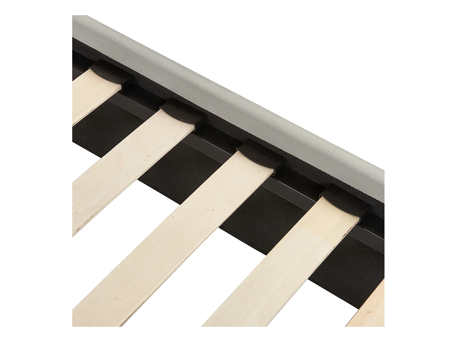 Lit avec sommier Velours CHALEIX 160 x 200 cm Gris clair