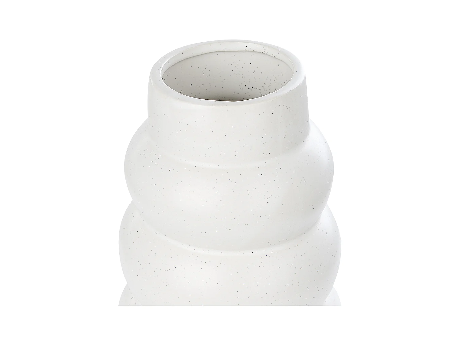 Vase Steinzeug 22 cm weiß minimalistisches dekoratives Wohnaccessoire Pireas