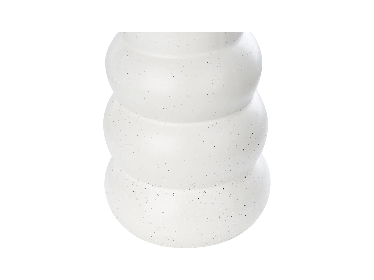 Vase Steinzeug 22 cm weiß minimalistisches dekoratives Wohnaccessoire Pireas