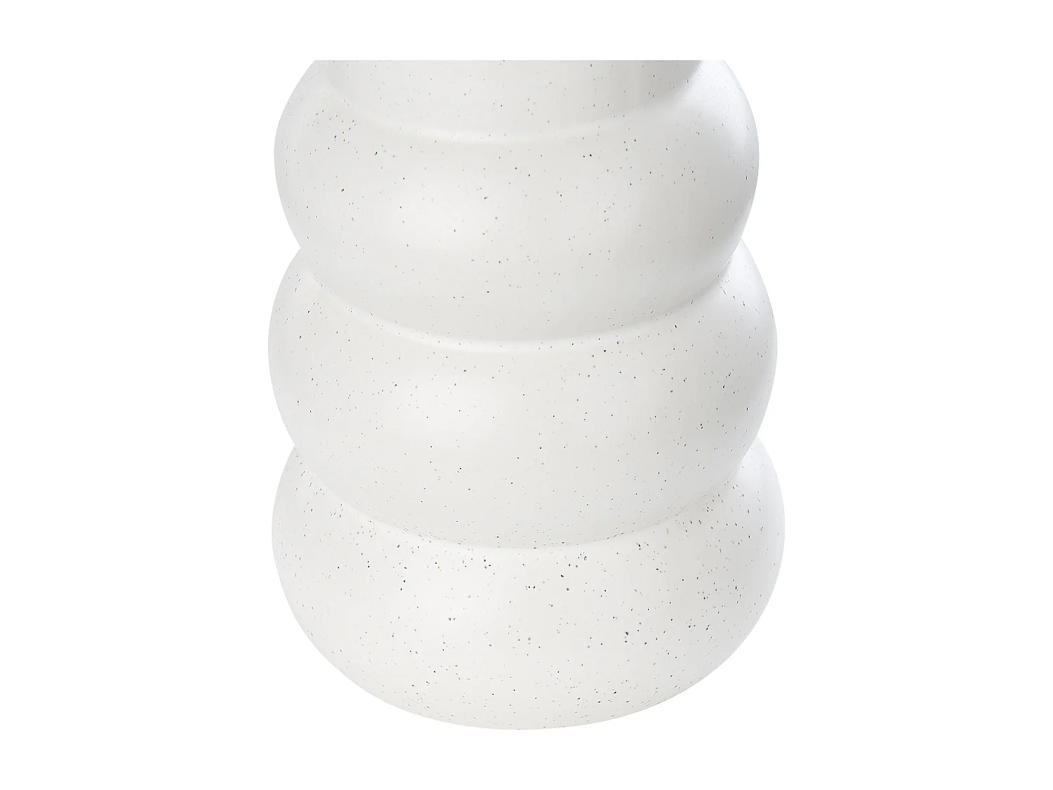 Vase Steinzeug 22 cm weiß minimalistisches dekoratives Wohnaccessoire Pireas