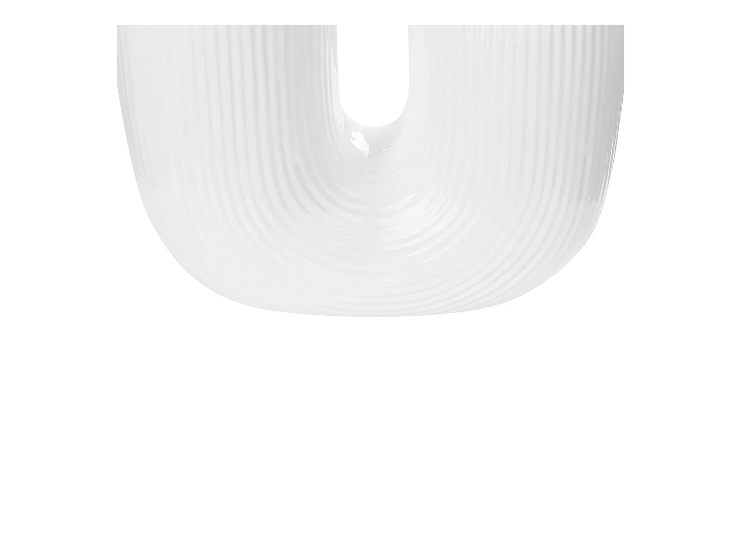 Blumenvase MITILINI Steinzeug 23 cm Weiss