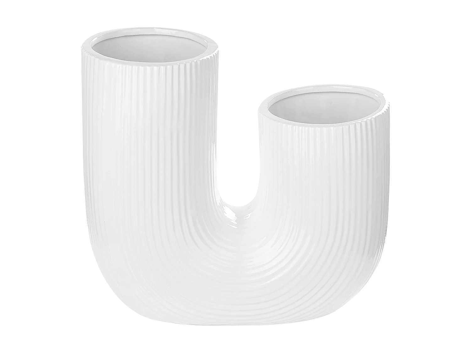 Vase à fleurs MITILINI Grès 23 cm Blanc