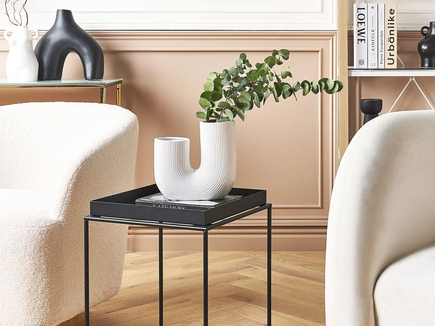 Vase à fleurs MITILINI Grès 23 cm Blanc