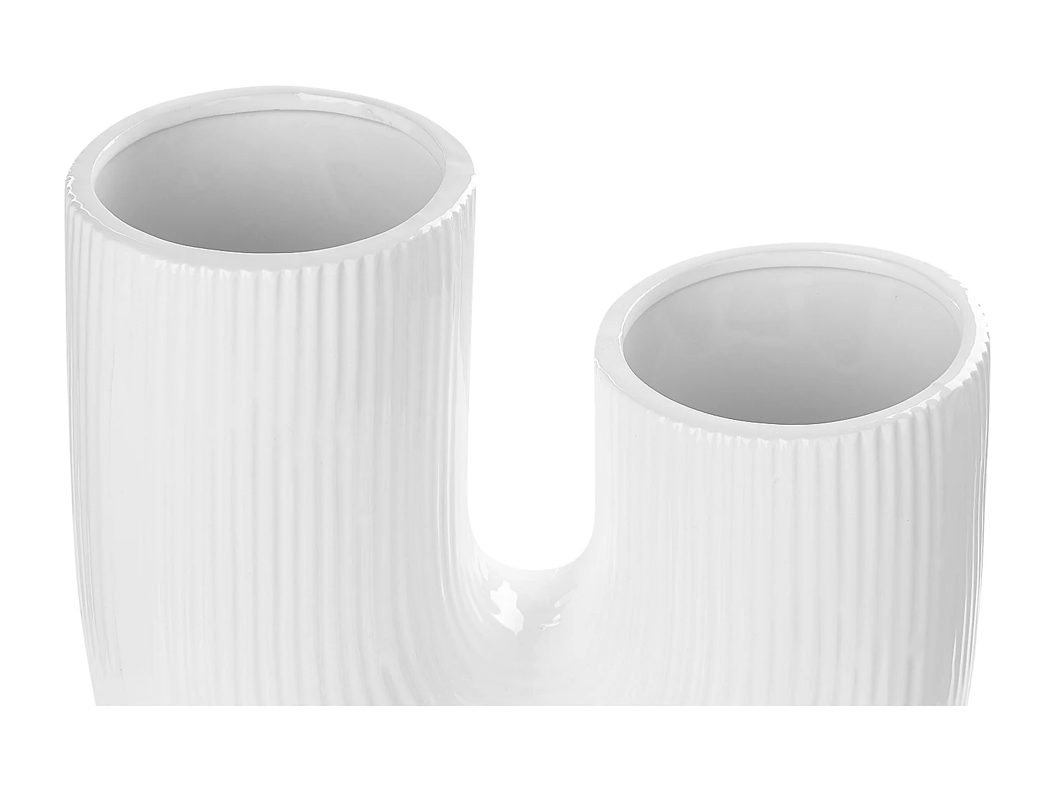 Vase à fleurs MITILINI Grès 23 cm Blanc