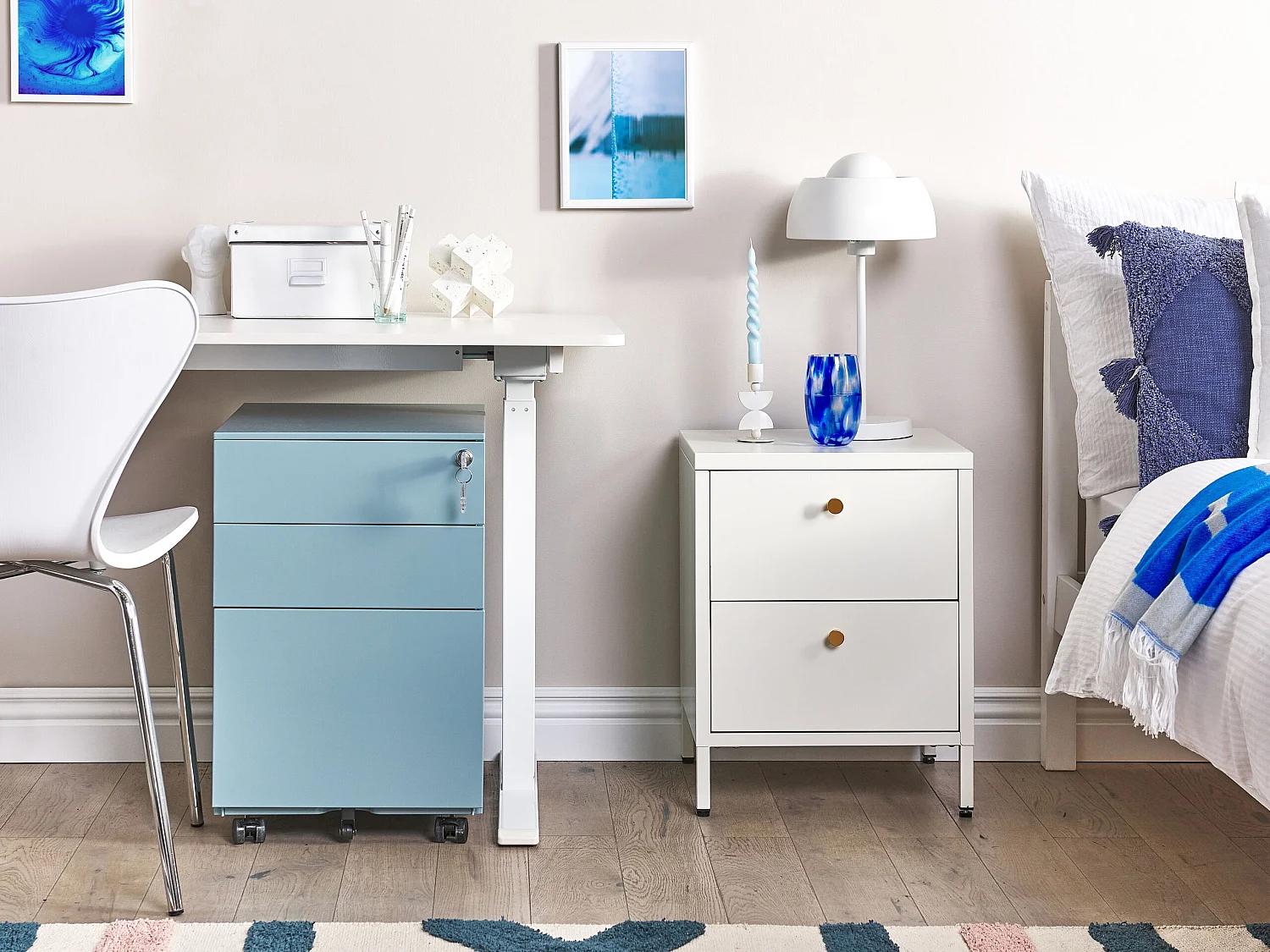 Büroschrank CAMI Metall Hellblau