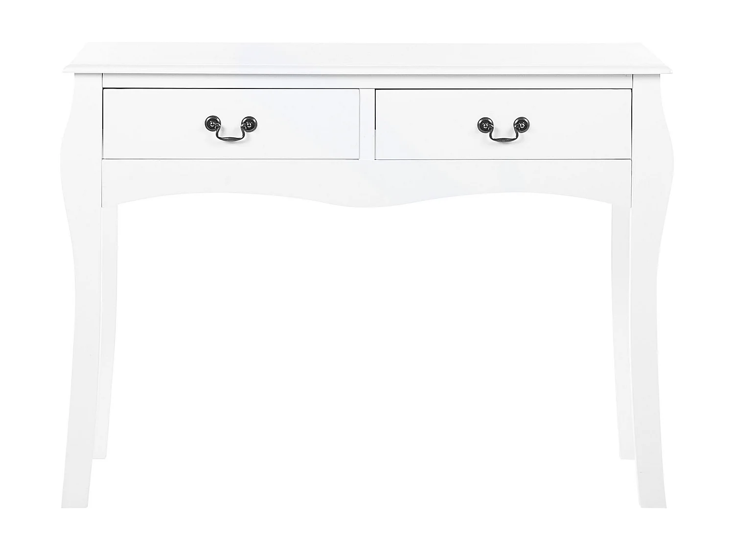 Konsolentisch weiß 100x75x35 cm 2 Schubladen edel rustikal Landhausstil Klawock