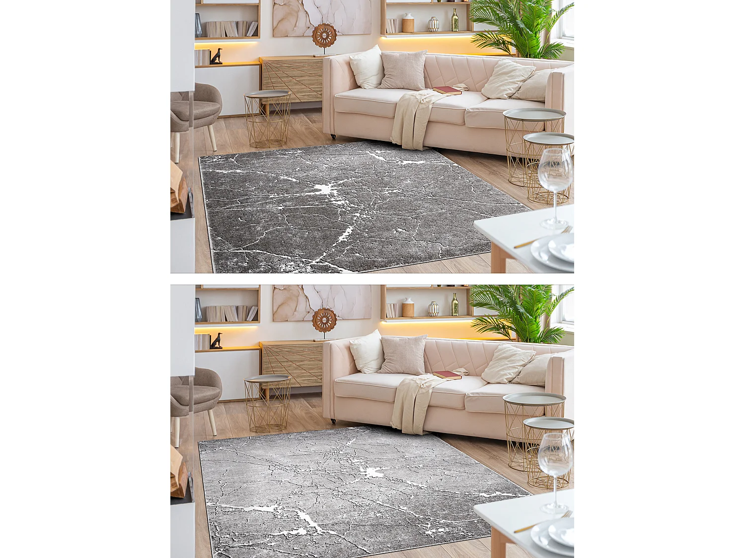 Tapijt MATEO 8036/644 Modern marmer - structureel grijs 200x290 cm