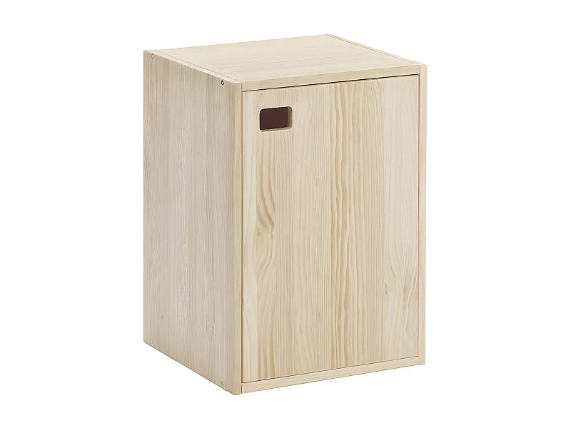 Schrank aus Rohkiefernholz mit 1 Tür und 2 Fächern "Dinamic"