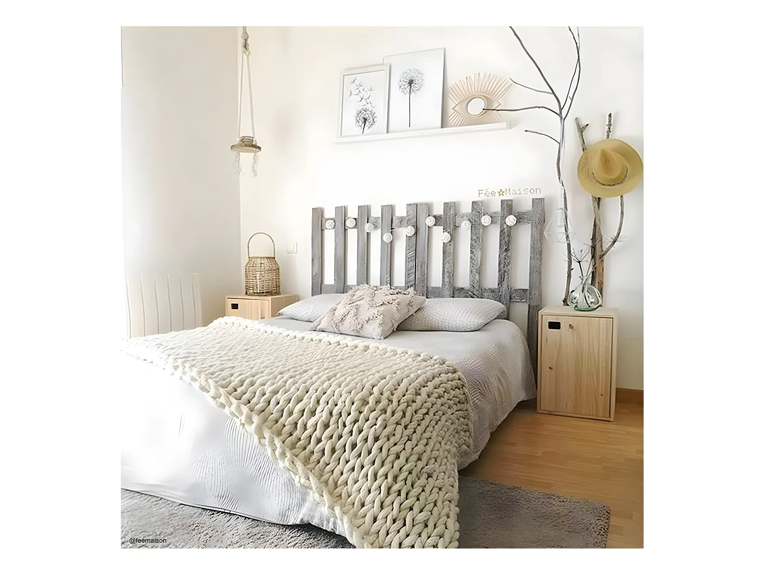 Schrank aus Rohkiefernholz mit 1 Tür und 2 Fächern "Dinamic"