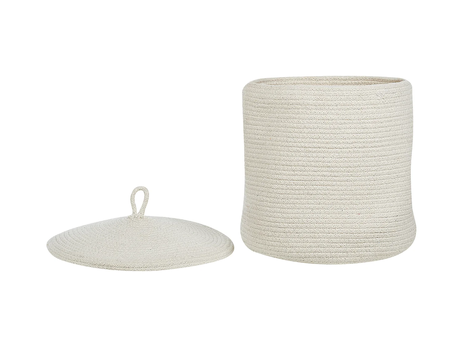 Set di 2 cestini SILOPI Cotone Bianco sporco