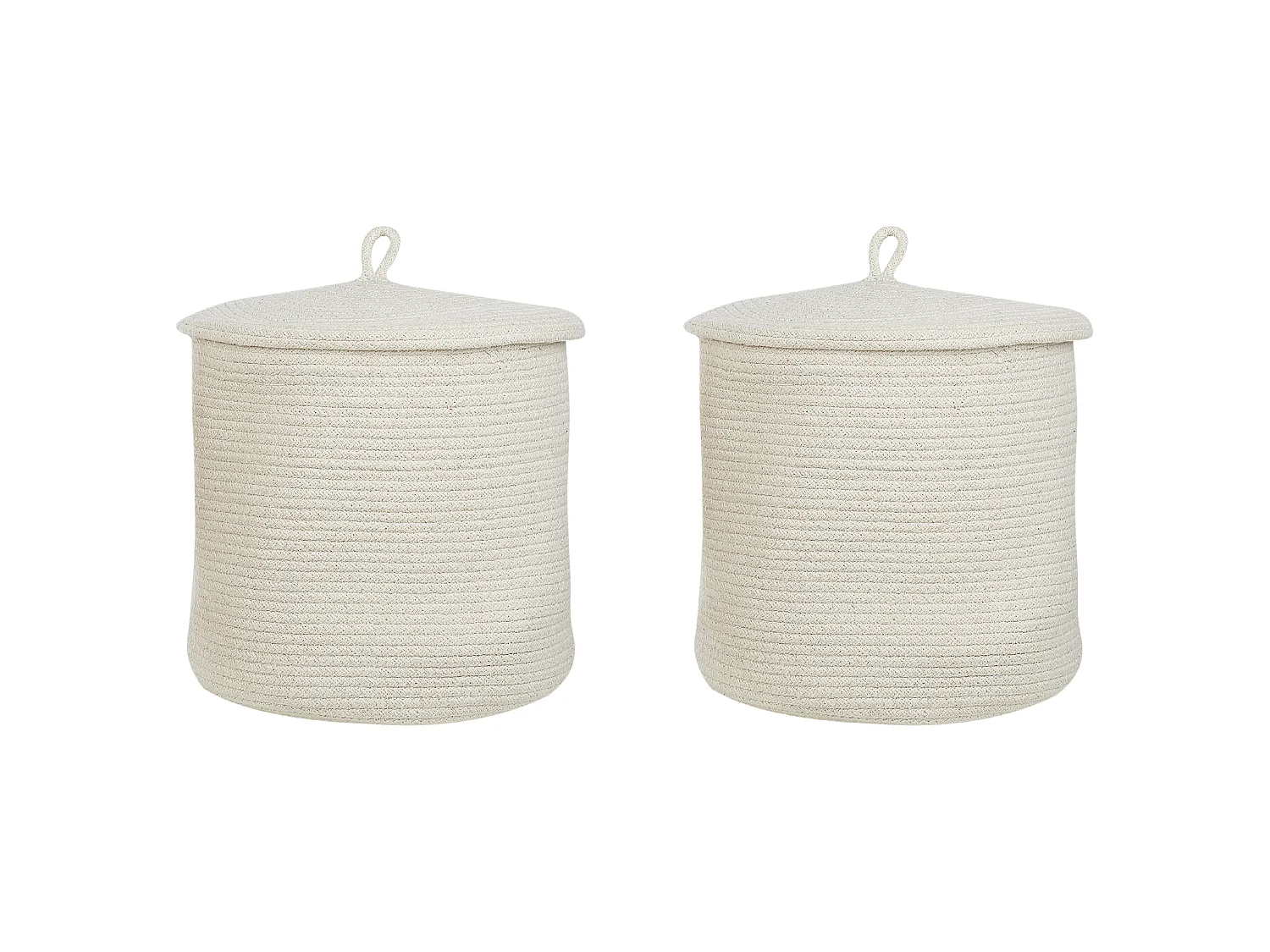 Set of 2 Baskets SILOPI Cotton Off-White