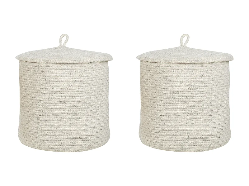 Set van 2 manden SILOPI Katoen Gebroken wit