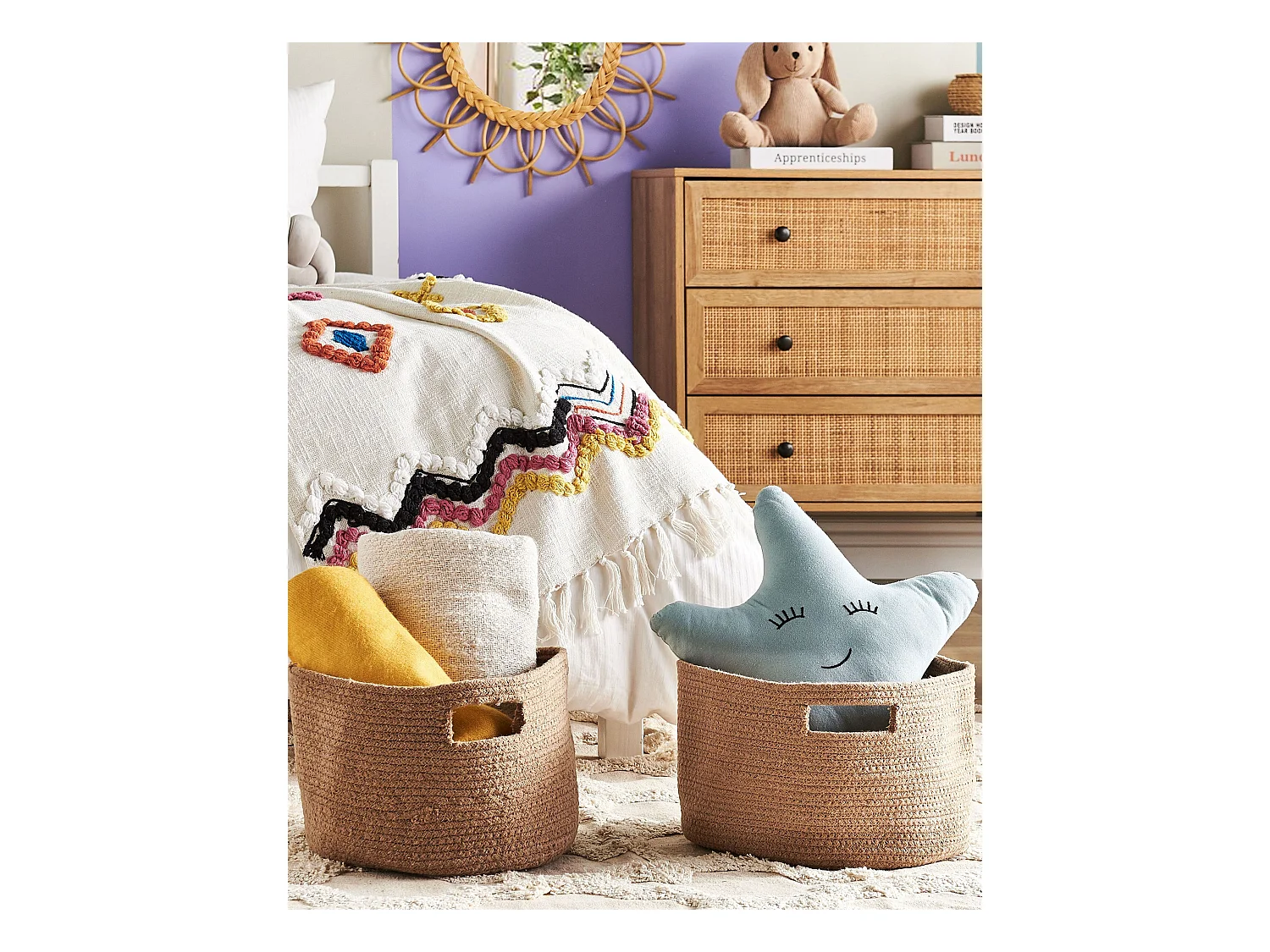 Lot de 2 paniers CHINIOT Coton Naturel