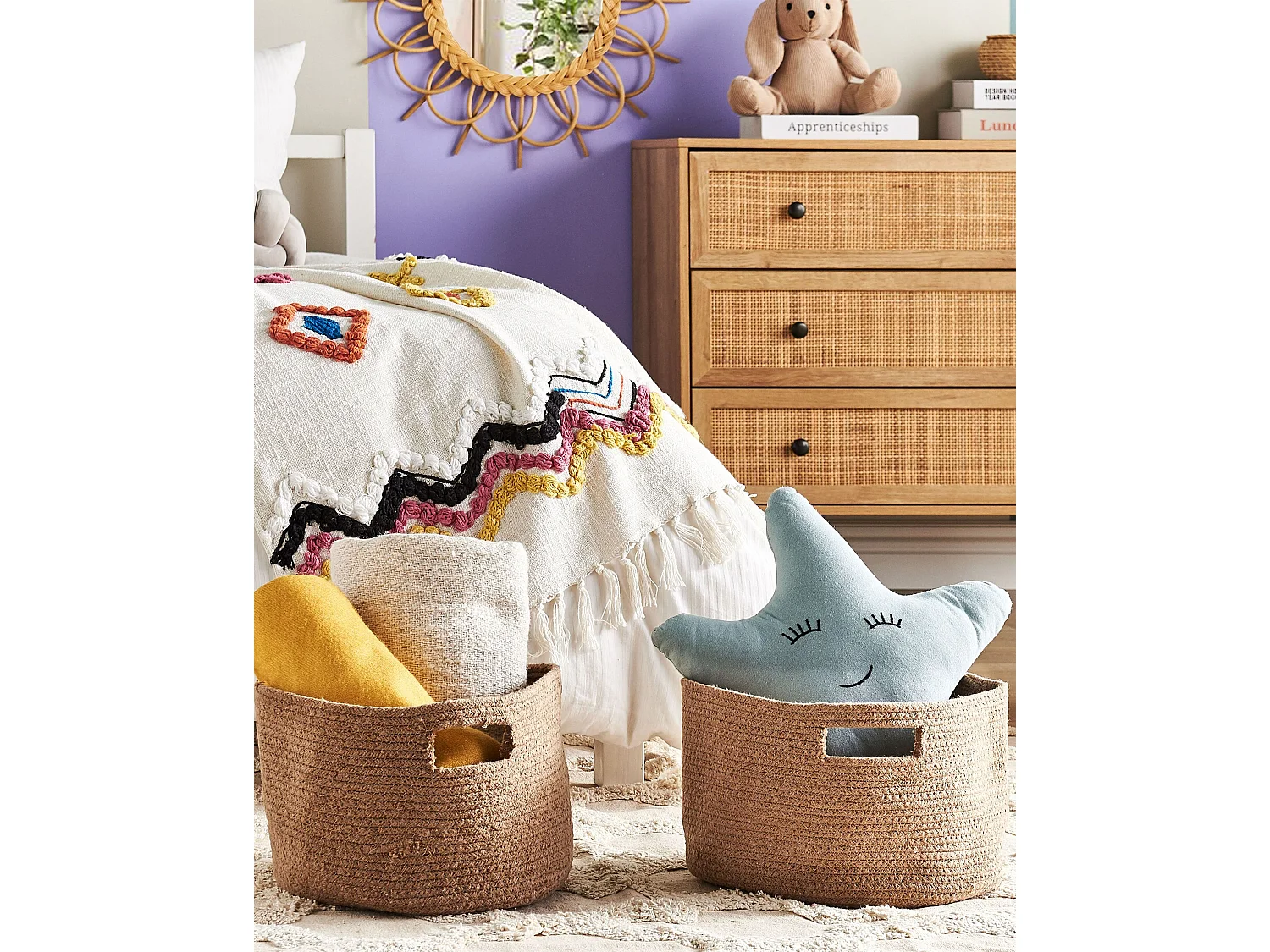 Lot de 2 paniers CHINIOT Coton Naturel