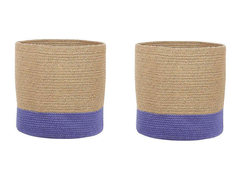 Lot de 2 paniers BULANIK Jute Violet