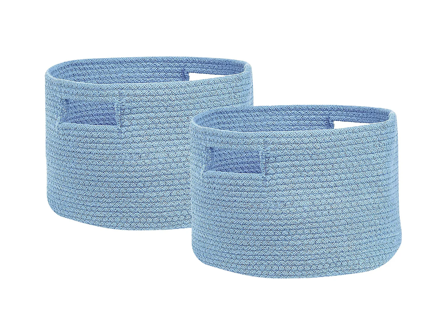 Lot de 2 paniers CHINIOT Coton Bleu clair