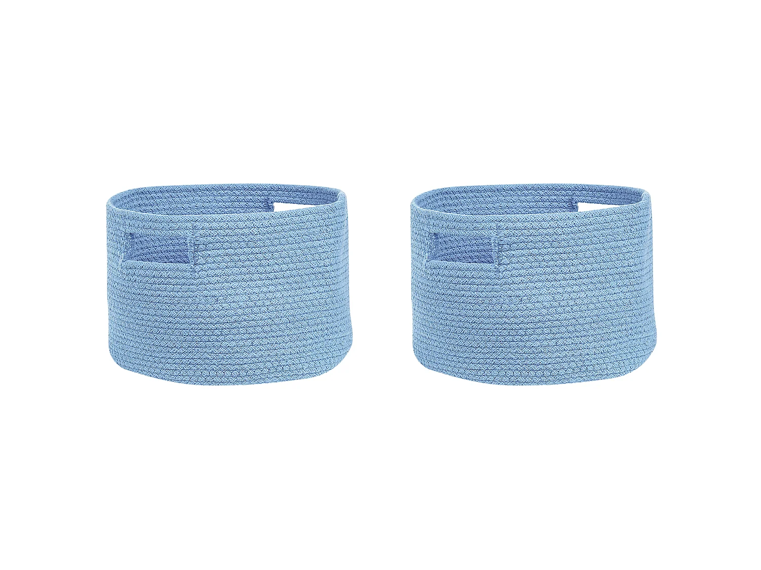 Lot de 2 paniers CHINIOT Coton Bleu clair
