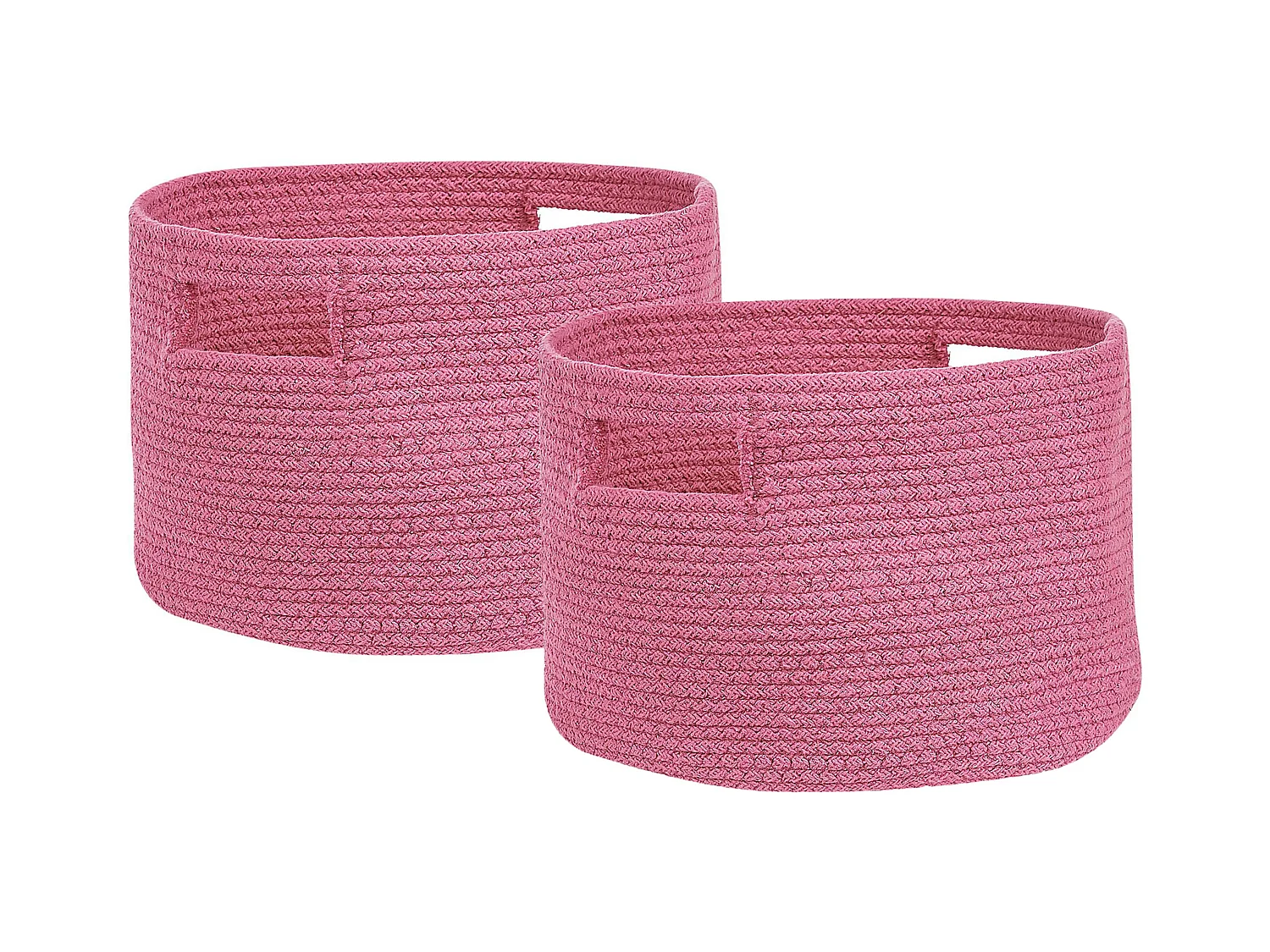 Lot de 2 paniers CHINIOT Coton Rose fushia