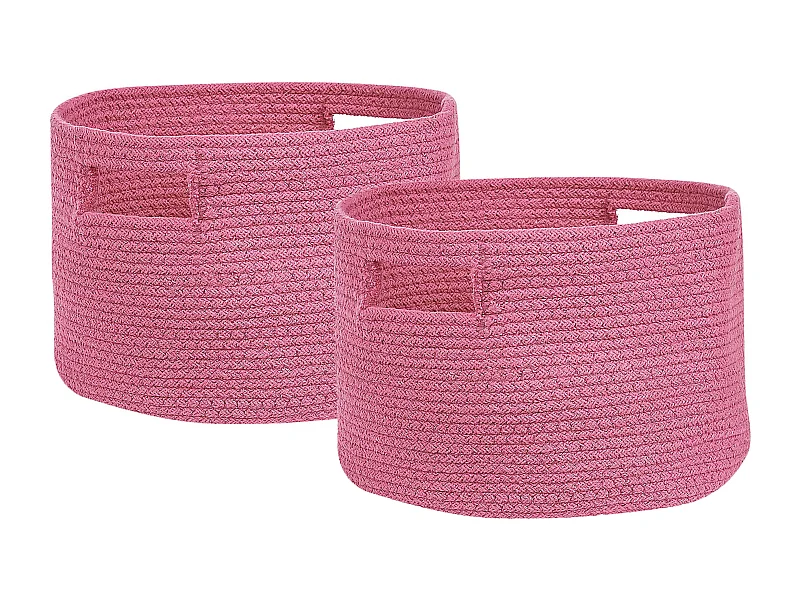 Lot de 2 paniers CHINIOT Coton Rose fushia